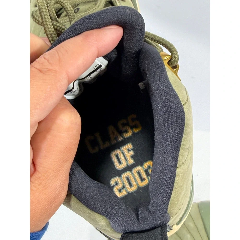 Jordan 12 Retro Chris Paul Class of 2003 Olive Canvas Gold 130690-301 Mens sz 10